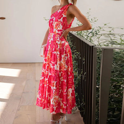 Vestido Midi Estampado Fiorella